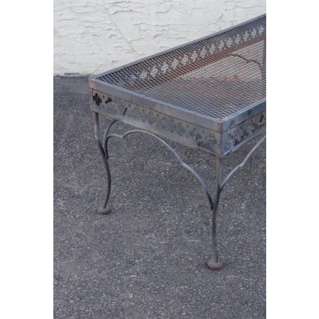 Vintage Wrought Iron Outdoor Coffee Table For Sale - Image 15 of 18