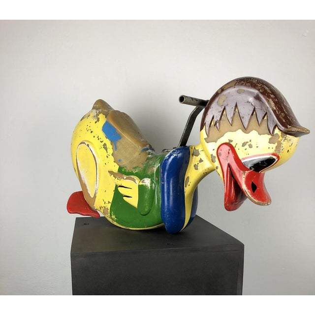 Textile Duck Carousel Figure, 1960s For Sale - Image 7 of 18