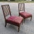Pair of chairs fabric and wood armchairs 67 x 49.5 x h 84.5 x h session 40 category Poatty style 900 dimensions: height...