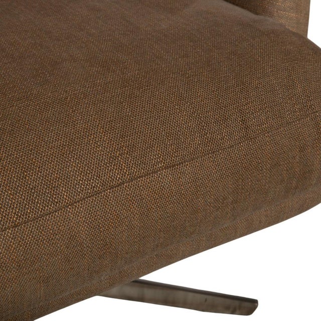 Mr 495 Grey Taupe Fabric Armchair with Manual Function and Ottoman by Musterring, Set of 2 For Sale - Image 9 of 18