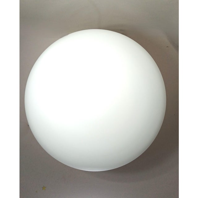 Mid-Century Modern Large Pendant Light in Murano Opaline Glass, 1990s For Sale - Image 3 of 17