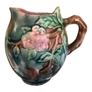 Vintage Italian Majolica Style Floral Art Pottery Pitcher – No. 216