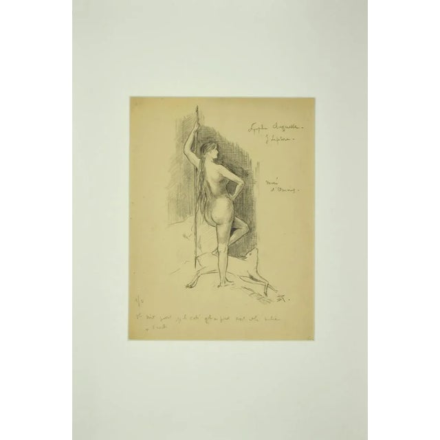 Nymph is an original lithograph on ivory-colored paper realized by Félicien Rops. In very good conditions. Specimen 1/2...