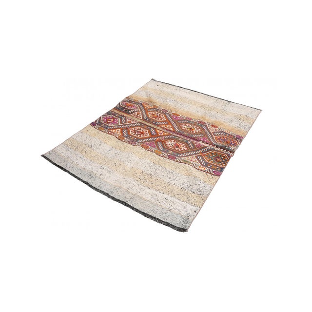 Handwoven vintage decorative kilim rug from Marash region of Turkey. Approximately 50-60 years old. In good condition....
