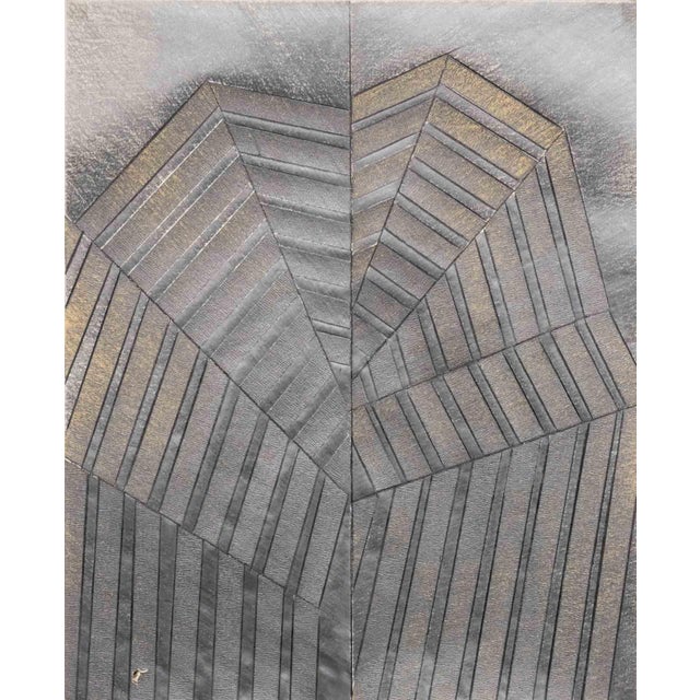 Joseph Lawrence Gardella (American, XX-XXI), Untitled (Abstract Stripes), Mixed Media on Paper, unsigned, estate stamp to...