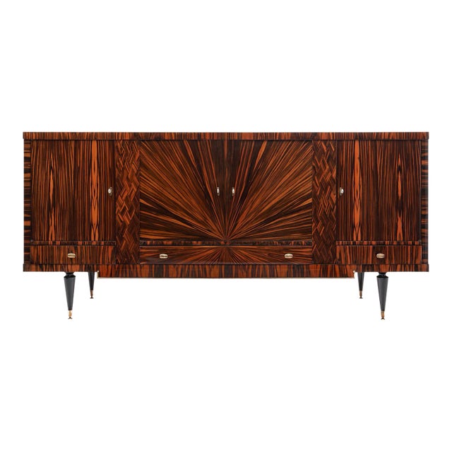 Mid-Century French Ebony of Macassar Buffet For Sale