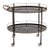 Vintage Hollywood Regency Style Brass & Glass Bar Cart – Two Tier Oval With Casters For Sale
