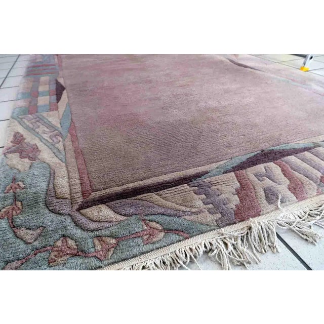 Handmade vintage Tibetan Khaden rug in all-over design. The rug has been made in wool in the end of 20th century. It is in...