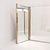 Gold Rectangular Folding Mirror in Brass, 1960s For Sale - Image 8 of 18