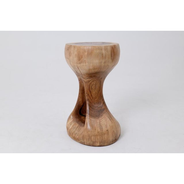 Sculptural Side Table in Walnut by Logniture For Sale - Image 11 of 14