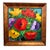 Modern Vintage Signed Expressionist Floral Still Life Oil Painting in Gilt Wood Frame, Circa 1980s For Sale - Image 3 of 7