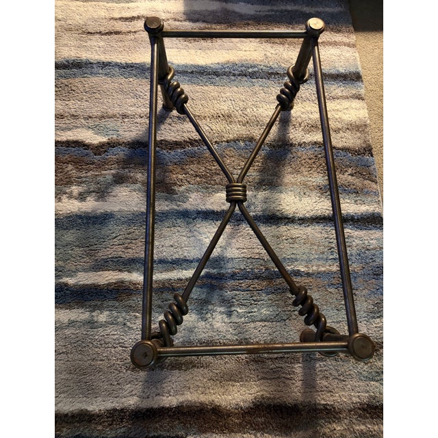 1970s Vintage Giacometti Style Forged Iron Table Base For Sale - Image 5 of 7