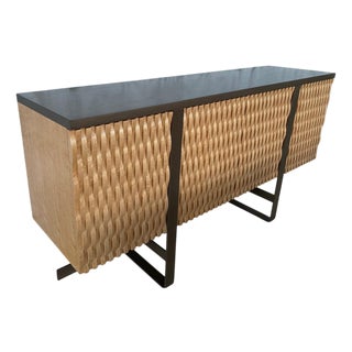 Woven-Front Sideboard by Jean-Rémy Couradette, France, 2002 For Sale