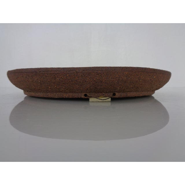 Cream Large Ceramic Wall Plate from G.P. Studio, Denmark, 1960s For Sale - Image 8 of 10