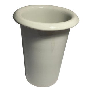 Antique Tall Round Porcelain Mold or Funnel Tapering Up to Curved Top For Sale