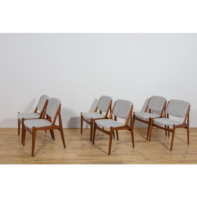 1960s Mid-Century Teak Ella Dining Chairs by Arne Vodder for Vamo Sønderborg, Denmark, 1960s, Set of 6 For Sale - Image 5 of 18