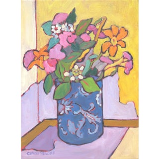 "Summer" Contemporary Original Fauvist Still Life Oil Painting by Catherine J. Martzloff For Sale