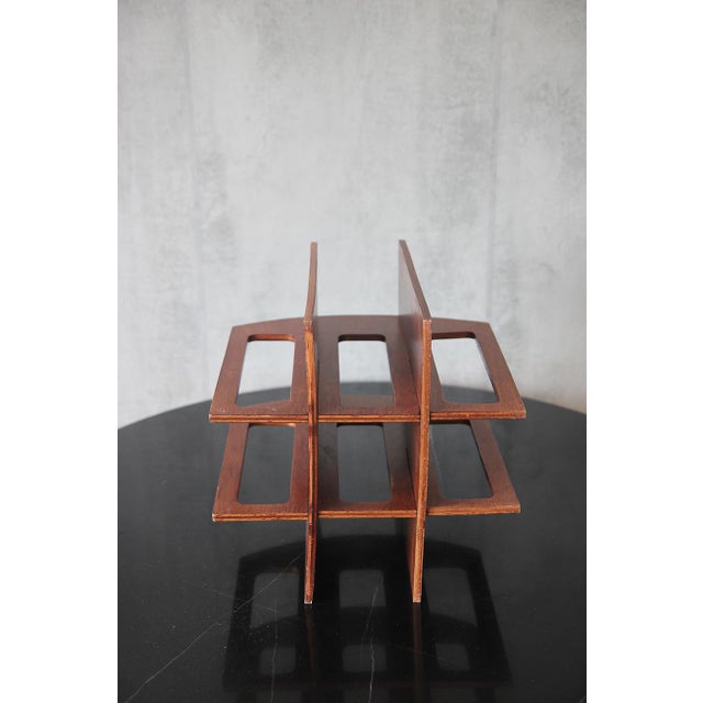 Midcentury Porte-Bouteilles Danish Modern Rosewood Wine Rack For Sale - Image 4 of 8