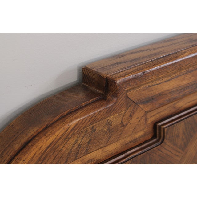 Traditional Thomasville Oak Grand Classic King Size Headboard For Sale - Image 3 of 16
