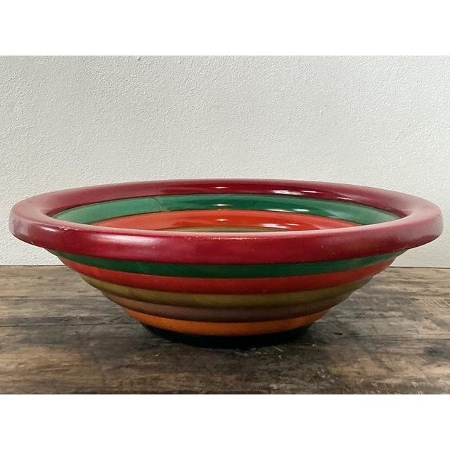 Wood Vintage Italian Manzoni Pietro Stacked Wooden Centerpiece Bowl For Sale - Image 7 of 12