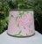 Pink Fabric Lampshade Green Floral Tapered Drum For Sale - Image 6 of 12