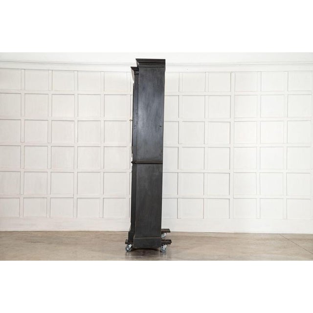 Wood 19th Century English Monumental Ebonised Mahogany Bookcase For Sale - Image 7 of 18