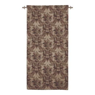 Renaissance Damask Portiere Loom Woven Tapestry - 122 X 60 Cm (4'0 X 2'0") - Requires Rod Size 2 For Sale
