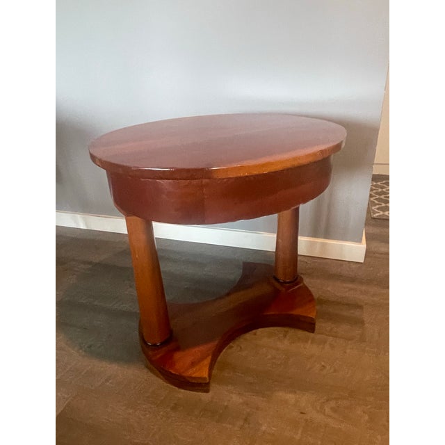 Vintage French Empire Style Mahogany Side Table For Sale - Image 4 of 9