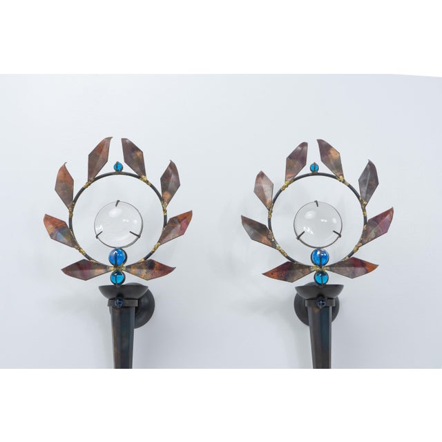 Vintage Olympia Wall Sconces by Mark Brazier-Jones, 1990s, Set of 2 For Sale - Image 9 of 13