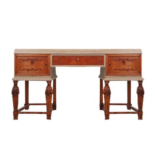 Danish Oak Desk, 1950s For Sale