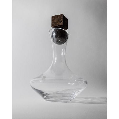 Vintage Wine Decanter with Rounded Glass Body, 1990s For Sale - Image 11 of 11