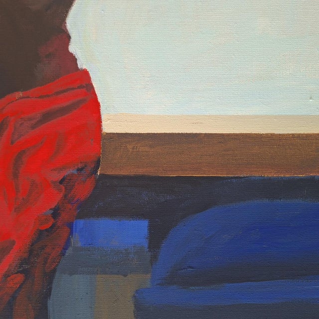 Contemporary Danuta Dabrowska-Siemaszkiewicz, Lady in the Window, 2025, Oil on Canvas For Sale - Image 3 of 4