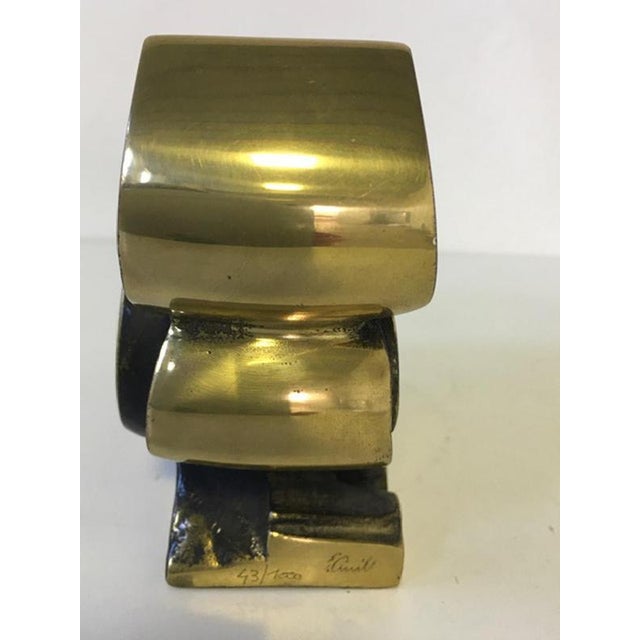 Postmodern Abstract Architectural Sculpture in Bronze, Italy, 1980s For Sale - Image 11 of 17