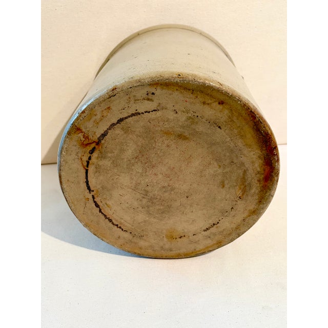 Early Red Wing Pottery 3 Gallon Stoneware Crock Bee Sting Salt-Glaze Design and Applied Handles For Sale - Image 13 of 14