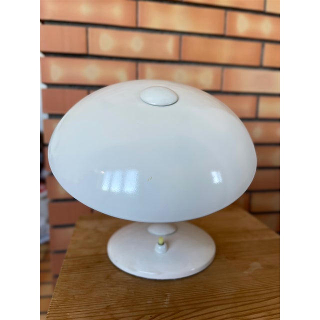 Mid-Century Modern Bauhaus German White Painted Brass Desk Lamp from Helo Leuchten, 1950s For Sale - Image 3 of 17