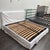Modern Eastern King Paola Navone for Gervasoni Ghost 80 Slipcovered Bed Frame, Lino Bianco For Sale - Image 3 of 12