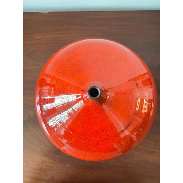 Red Glazed Ceramic Onion Vase attributed to Keramar, Bruges, 1960s For Sale - Image 6 of 8
