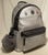 MCM Special Edition Silver Leather Swarovski Crystal Backpack with Rabbit Charm in excellent condition. Silver leather...