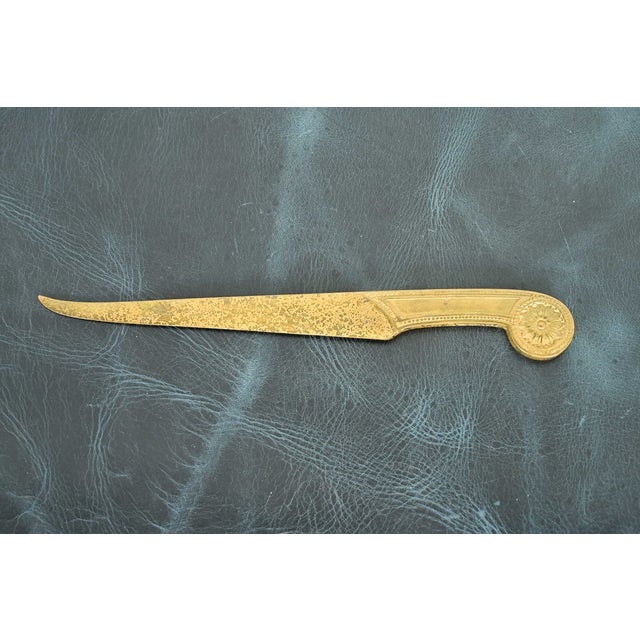 Tiffany Studios New York Adam Pattern Bronze Doré Letter Opener For Sale - Image 10 of 10