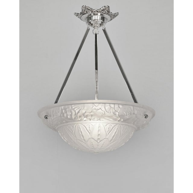 Atelier Petitot French Art Deco Pendant Light by Petitot 1920s France For Sale - Image 4 of 13
