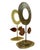 Mid-Century Modern 1970s Mid-Century Modern Brutalist Handcrafted Flower Sculpture Gold Red - a Pair For Sale - Image 3 of 7