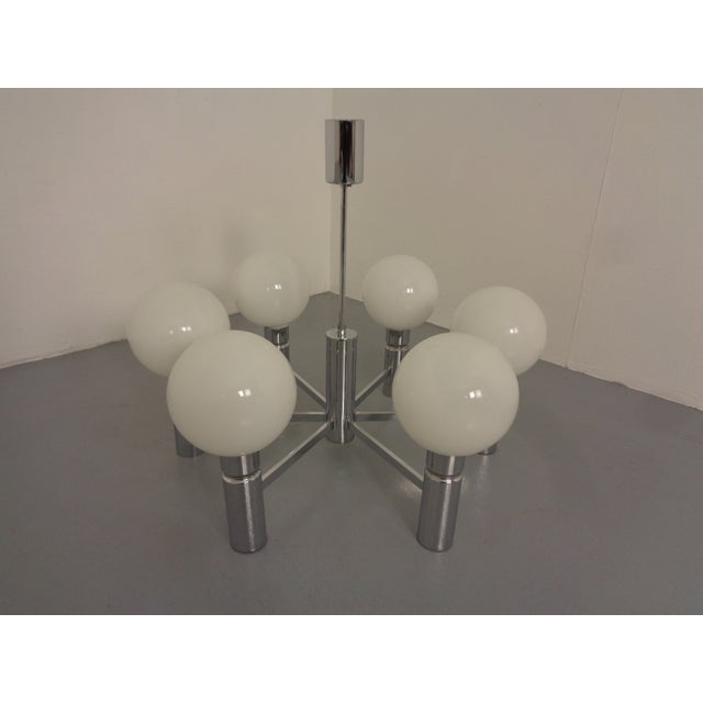 Opaline Glass Pendant Lamp from Sölken Leuchten, Germany, 1960s For Sale - Image 14 of 15