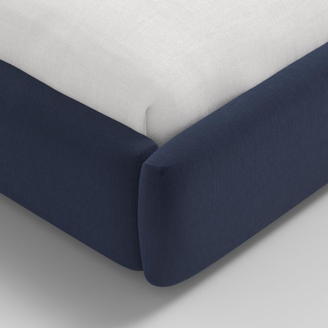 Stoffer Home x Cloth & Company Marisa Platform Bed in Performance Velvet Ocean - King For Sale In Chicago - Image 6 of 6