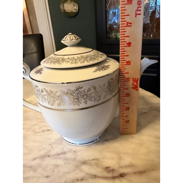 Seyei Fine China Japan Tea Set "Brilliant" #3208 - Platinum Trim - Mint - 1970s For Sale - Image 16 of 16