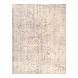 Pasargad DC Fine Hand Knotted Modern Rug For Sale
