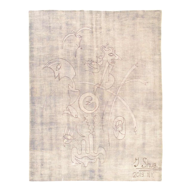 Pasargad DC Fine Hand Knotted Modern Rug For Sale
