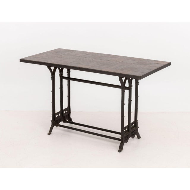 Gothic Style Oak Parquetry Patchwork Table For Sale In New York - Image 6 of 9
