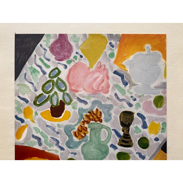 Art Deco Henri Matisse Vintage 1946 Limited Edition French Fine Art Lithograph Print " Nature Morte Sur Table Marbre " 1941 For Sale - Image 3 of 13