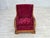 Danish Relax Armchair in Red Furniture Velour and Oak Wood, 1950s For Sale - Image 12 of 18
