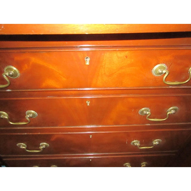 20th C American Mahogany Dining Room Server With Custom Silverware